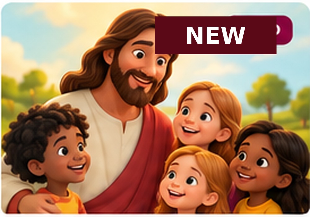 Jesus com crianças, ilustração